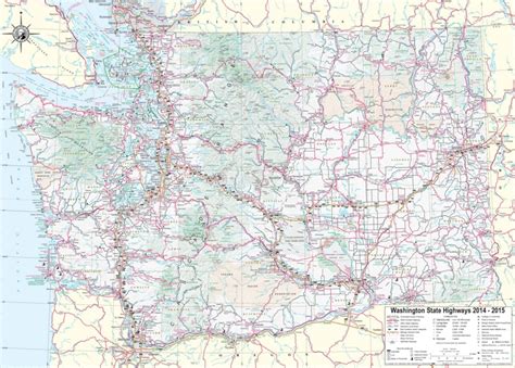 washington map with cities|Large detailed tourist map of Washington with cities .
